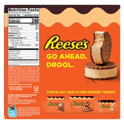 Reese's Frozen Dairy Dessert Sandwich Peanut Butter - 4 Oz. - Image 7