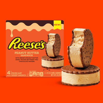 Reese's Frozen Dairy Dessert Sandwich Peanut Butter - 4 Oz. - Image 6