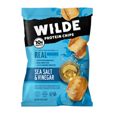 WILDE Protein Chips Chicken Sea Salt & Vinegar - 4 OZ - Image 1