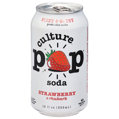 Culture Pop Probiotic Strawberry and Rhubarb Soda - 12 Fl. Oz. - Image 3