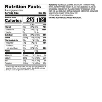 Häagen-Dazs Strawberry Butter Cookie Ice Cream Cones 4 - 3.72 Fl. Oz. - Image 3