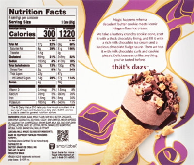 Häagen-Dazs Chocolate Butter Cookie Ice Cream Cones 4 - 3.72 Fl. Oz. - Image 6