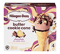 Haagen-Dazs Chocolate Cookie Cone Ice Cream Box - 4-3.72 Fl. Oz.