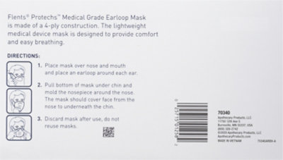 Flents Medical Earloop Mask PPE -  50 Count - Image 4