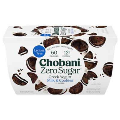 Chobani With Zero Sugar Milk & Cookies Yogurt - 4-21.2 Oz