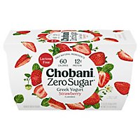 Chobani With Zero Sugar Strawberry Yogurt - 4-21.2 Oz Chobani With Zero Sugar Strawberry Yogurt - 4-21.2 Oz