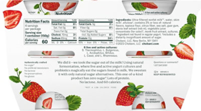 Chobani With Zero Sugar Strawberry Yogurt - 4-21.2 Oz - Image 6