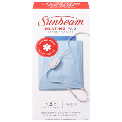 Sunbeam Standard Light Blue Vinyl Heating Pad - Each - Image 3