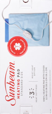 Sunbeam Standard Light Blue Vinyl Heating Pad - Each - Image 4