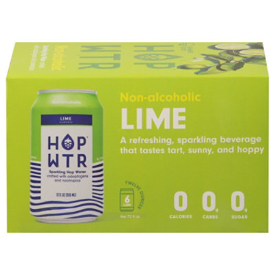 HOP WTR Non Alcoholic Lime In Cans - 6-12 Fl. Oz. - Image 3