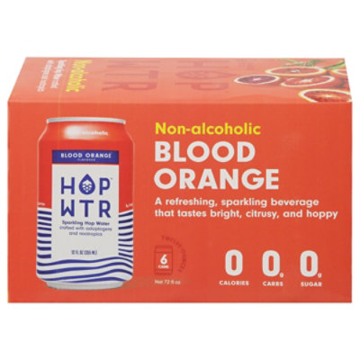 HOP WTR Non Alcoholic Blood Orange Cans - 6-12 Oz - Image 3