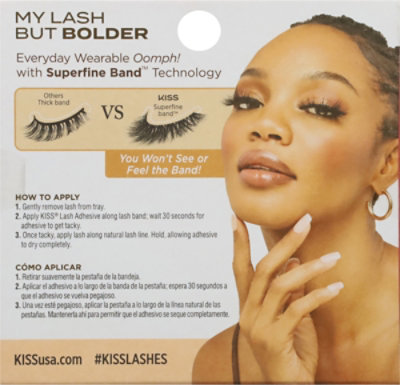 Kiss Press On Lash My Lash But Bolder 3d Faux Mnk Nb - Each - Image 4