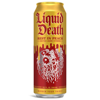 Liquid Death Rest In Peach Tea - 19.2 FZ - Image 1