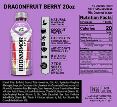 BODYARMOR Lyte Dragonfruit Berry Sports Drink Multipack - 6-20 Fl. Oz. - Image 6