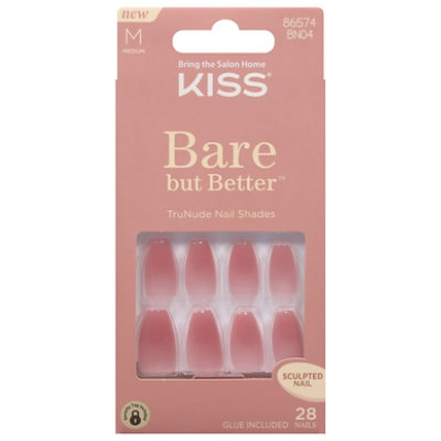 Kiss Press On Bare But Better Nude Nails - Each - Image 3