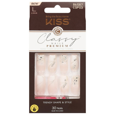 Kiss Press On Premium Stunning Classy Nails - Each - Image 1