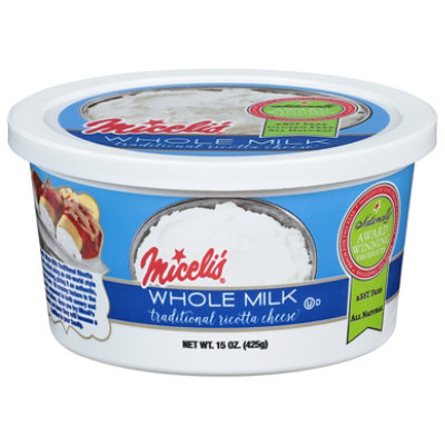 Miceli Whole Milk Ricotta Cheese 15 Oz albertsons