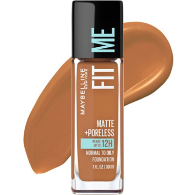 Maybelline Fit Me Matte Plus Poreless Warm Coconut Liquid Foundation Makeup - 1 Oz - Image 1