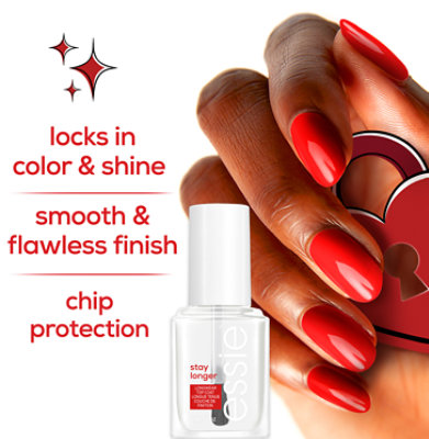 essie nail care salon-quality longwear top coat vegan Stay Longer - 0.46 Fl. Oz. - Image 2