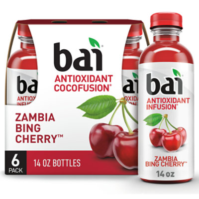 Bai Zambia Bing Cherry Antioxidant Infused Beverage Bottle Pack - 6-14 Fl. Oz. - Image 1