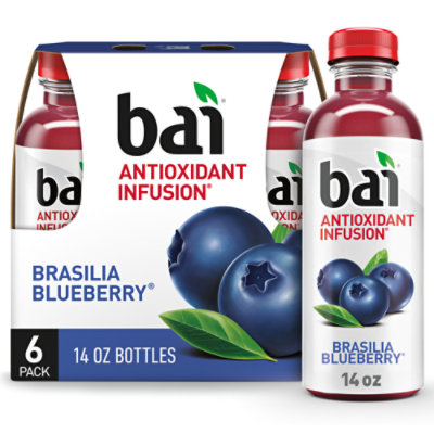 Bai Brasilia Blueberry Antioxidant Infused Beverage Bottle Pack - 6-14 Fl. Oz. - Image 1