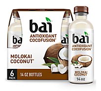 Bai Cocofusions Molokai Coconut Antioxidant Infused Beverage Bottles Pack - 6-14 Fl. Oz.