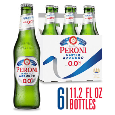 Peroni Nastro Azzurro 0.0 0% ABV Bottles - 6-330 Ml - Image 1