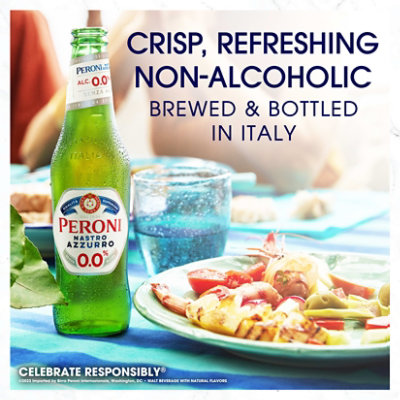 Peroni Nastro Azzurro 0.0 0% ABV Bottles - 6-330 Ml - Image 2