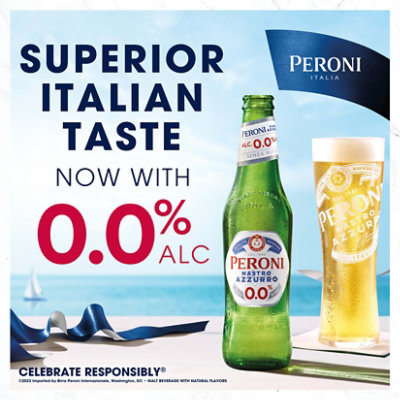 Peroni Nastro Azzurro 0.0 0% ABV Bottles - 6-330 Ml - Image 3