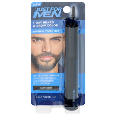 Just For Men 1-day Beard & Brow Color Dark Brown - 0.3 FZ