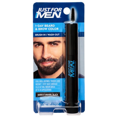 Just For Men 1-day Beard & Brow Color Darkest Brown - 0.3 FZ - Image 1