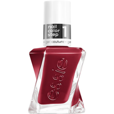 gel couture by essie gel-like nail polish vegan red put In the patchwork - 0.46 Fl. Oz. - Image 1