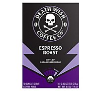 Death Wish Coffee Co. Espresso Roast Single Serve Coffee Pods - 10 Count
