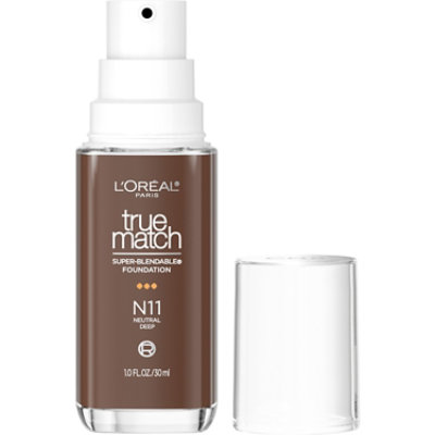 L'Oreal Paris True Match N11 Deep Medium Coverage Super Blendable Foundation - 1 Oz - Image 1