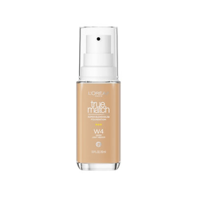 L'Oreal Paris True Match Super-Blendable Foundation medium coverage W4 Light Medium - 1 Fl. Oz. - Image 1