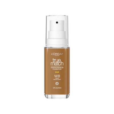 L'Oreal Paris True Match W8 Deep Medium Coverage Super Blendable Foundation - 1 Oz - Image 1