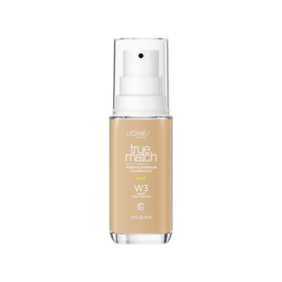 L'Oreal Paris True Match Super-Blendable Foundation medium coverage W3 Light Medium - 1 Fl. Oz. - Image 1
