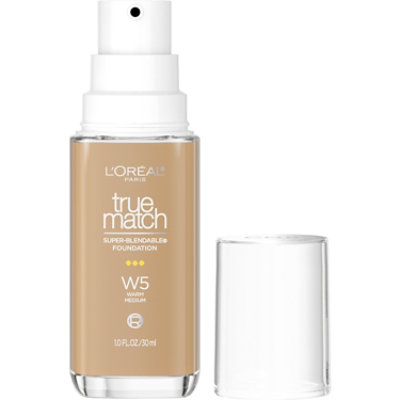 L'Oreal Paris True Match Super-Blendable Foundation medium coverage W5 Medium - 1 Fl. Oz. - Image 1