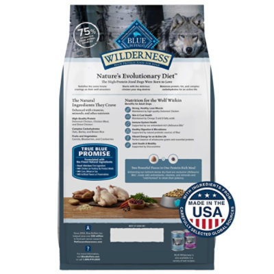 Blue Buffalo Wilderness Adult High-Protein Wholesome Grains Dry Dog Food - 4.5 Lb - Image 2