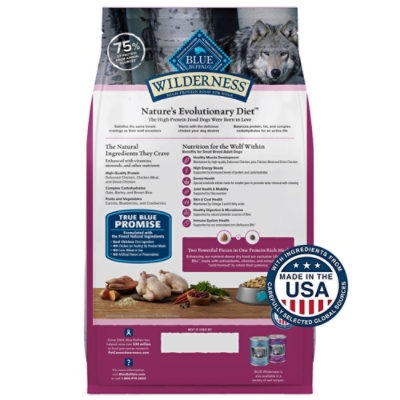 Blue Buffalo Wilderness Adult Small Breed Real Chicken Dry Dog Food - 4.5 Lb - Image 2