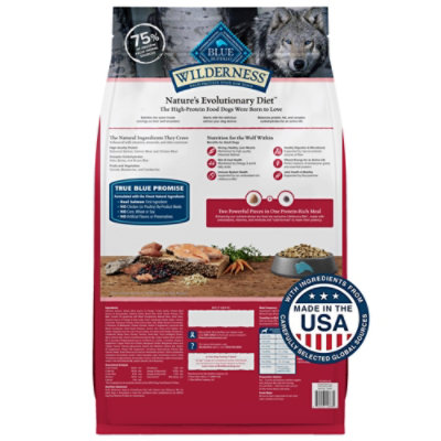 Blue Buffalo Wilderness Adult High-Protein Dry Dog Food Natural Salmon & Wholesome Grains - 24 Lb - Image 2