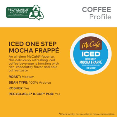 McCafe Iced One Step Mocha Frappe Keurig Single Serve K Cup Pods - 10 Count - Image 5