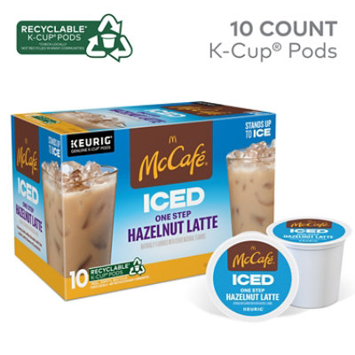 McCafe Iced One Step Hazelnut Latte Keurig Single Serve K Cup Pods - 10 Count - Image 2