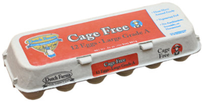 Dutch Farms Amish Cage Free A Brown Large Eggs - 12 Count - Image 1