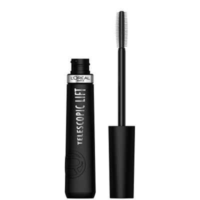 L'Oreal Paris Telescopic Lift 36 Hour Wear Black Brown Washable Makeup Mascara - 0.33 Oz - Image 1