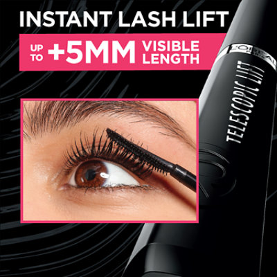 L'Oreal Paris Telescopic Lift Washable Makeup Mascara 36HR Wear Black - 0.33 Fl. Oz. - Image 5