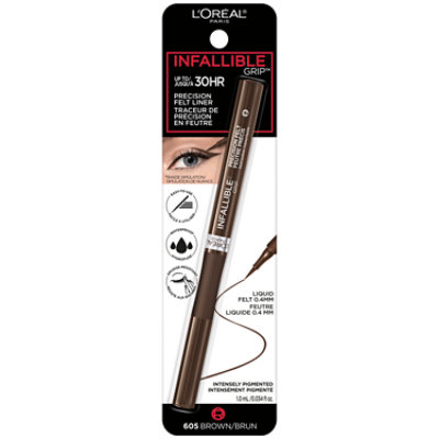 L'Oreal Paris Infallible Precision Felt Waterproof Eyeliner Brown - 0.03 Fl. Oz. - Image 2