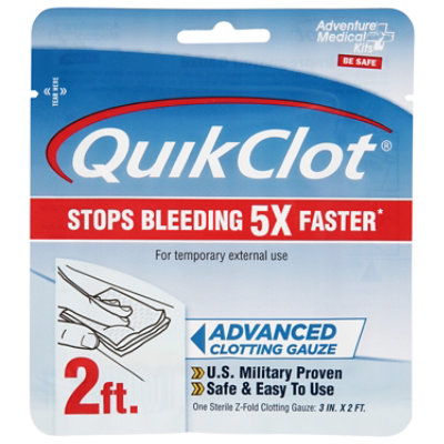 QuikClot 3x2 Inch Gauze - Each - shaws