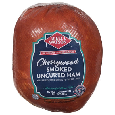 Dietz & Watson Uncured Cherrywood Smoked Ham - Image 1