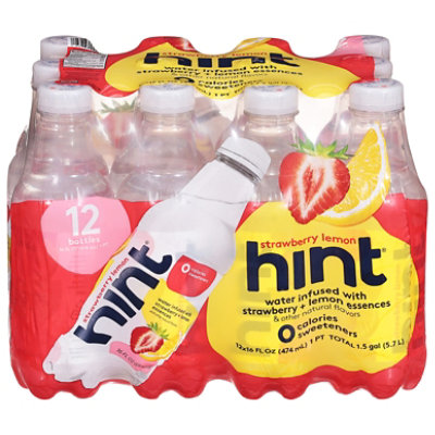 Hint Strawberry Lemon Water - 16 Fl. Oz. - Image 3